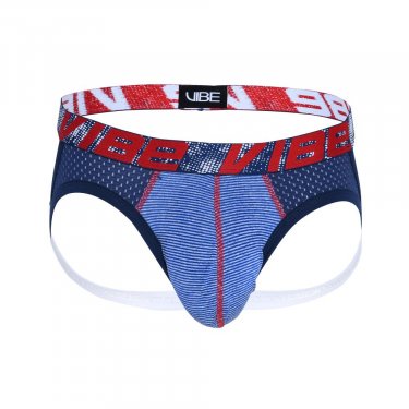 Vibe Stripe Sports Mesh Jock